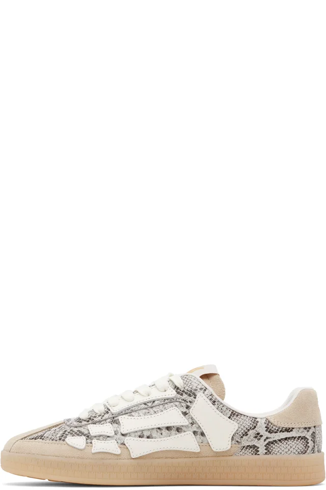 AMIRI Gray & Beige Snake Pacific Bones, photo 3 of 5 from SSENSE
