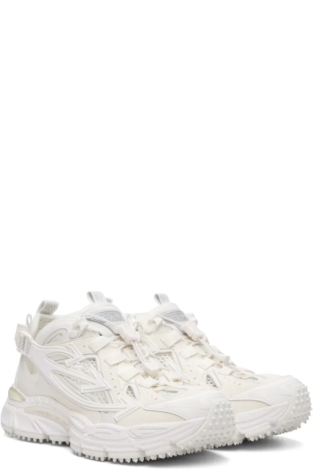Off-White White 'Be Right Back' Open Sneakers, photo 4 of 5 from SSENSE