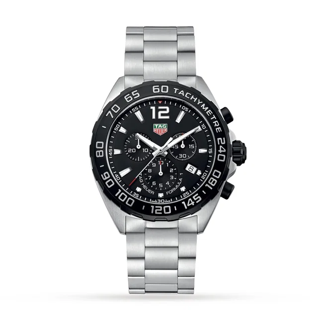 TAG Heuer Formula 1 Quartz Chronograph 200M 43mm Mens Watch Black in black from WatchesOfSwitzerland