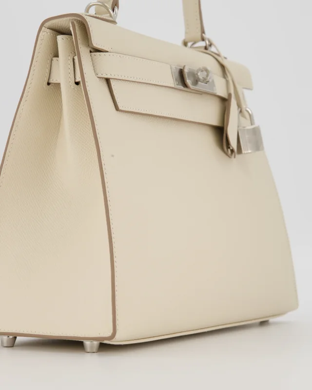 HOT* Hermès Kelly 28 Sellier Bag in White Epsom leather from Sellier, photo 11 of 20