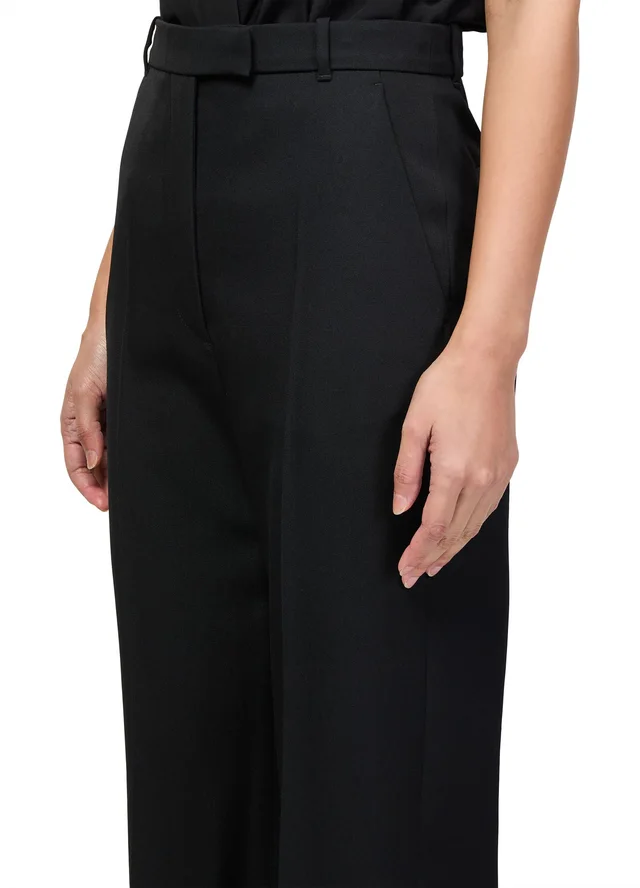 MCQUEEN Straight pants in Black 100% wool, photo 4 of 6 from 24S (US)
