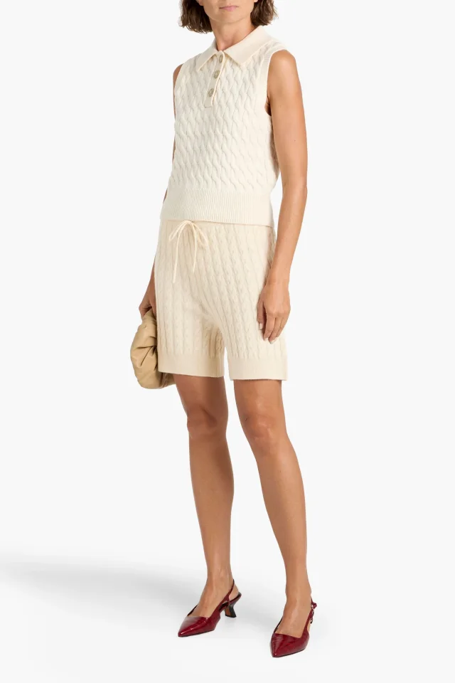 Toteme Cable-Knit Wool and Cashmere-Blend Shorts, photo 2 of 4 from THE OUTNET