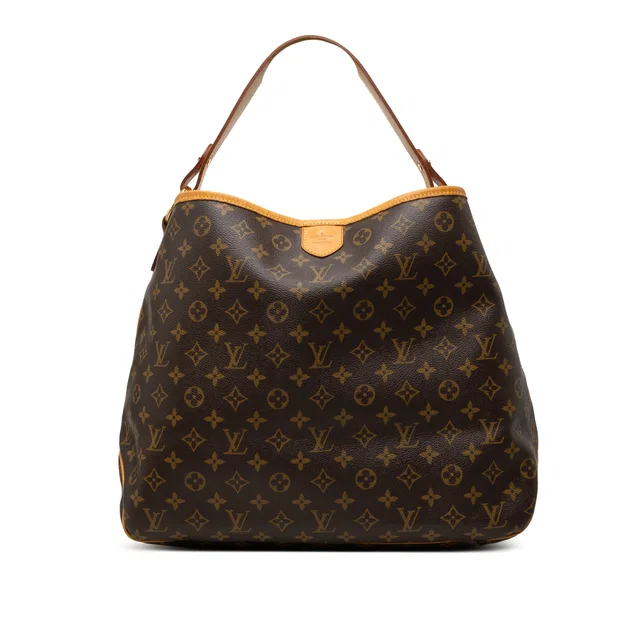 Brown Louis Vuitton Monogram Delightful MM Shoulder Bag in Brown Coated canvas from Designer Revival
