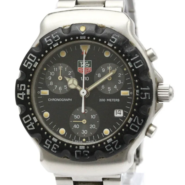 TAG Heuer 2000 Formula 1 Chronograph Steel Quartz Mens Watch CA1211 in Black from Elady