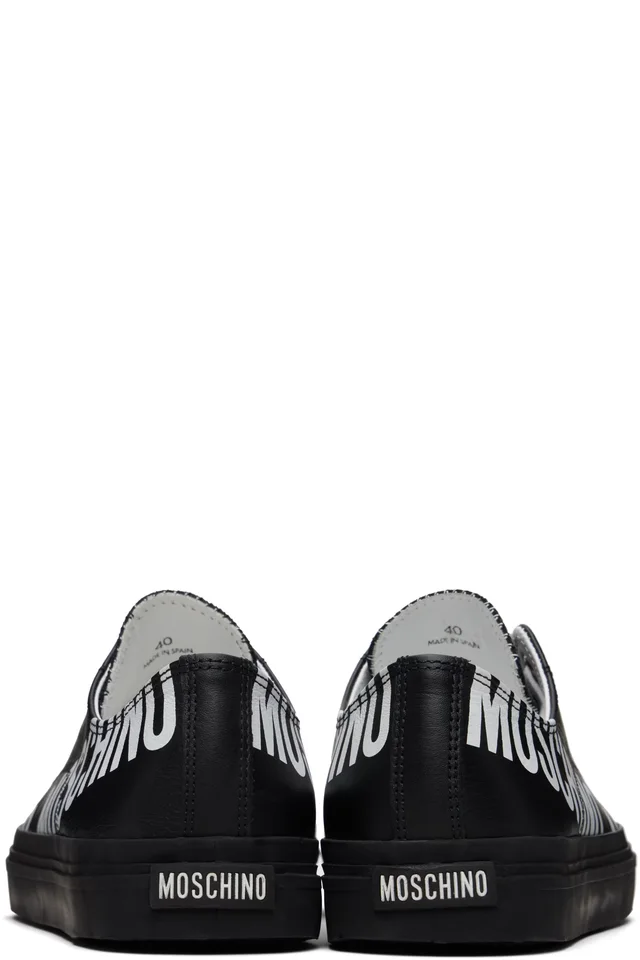 Moschino Black Logo Sneakers, photo 2 of 4 from SSENSE