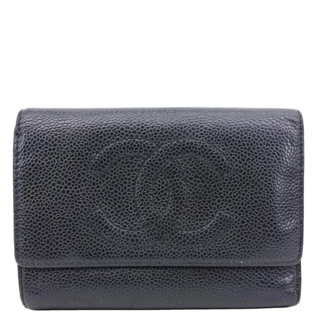 Chanel Timeless CC Caviar Leather Wallet Black in Black Caviar leather from Dallas Designer Handbags