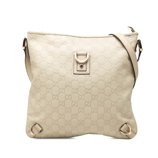 Brown Gucci Guccissima Abbey D Ring Crossbody in Brown Leather from Designer Revival