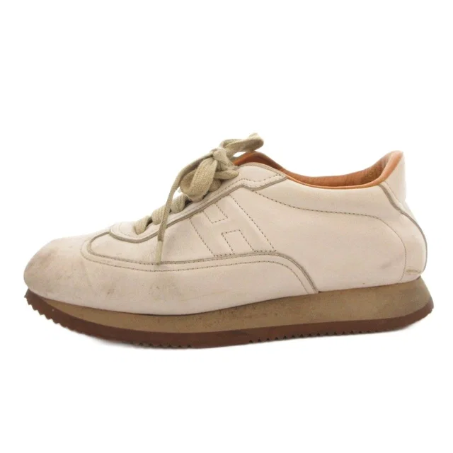Hermès Quick Sneakers Low Cut Leather White in White Leather from The Reluxe