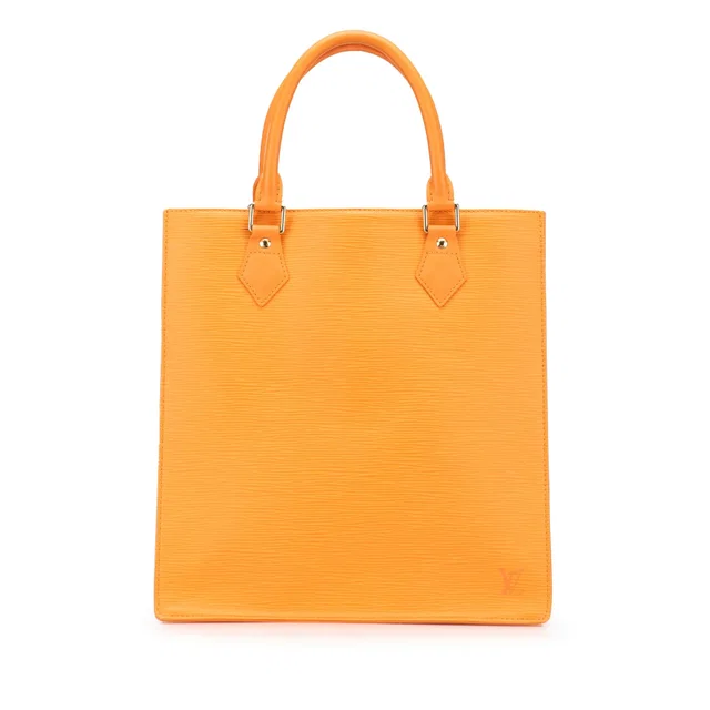 Orange Louis Vuitton Epi Sac Plat PM Tote Bag in Orange Leather from Designer Revival