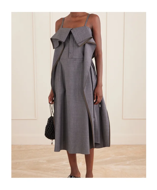 Sacai layered-detail sleeveless midi dress, photo 2 of 4 from SENSER