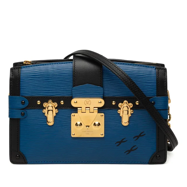 Black Louis Vuitton Epi Trunk Clutch Crossbody Bag in Black Leather from Designer Revival