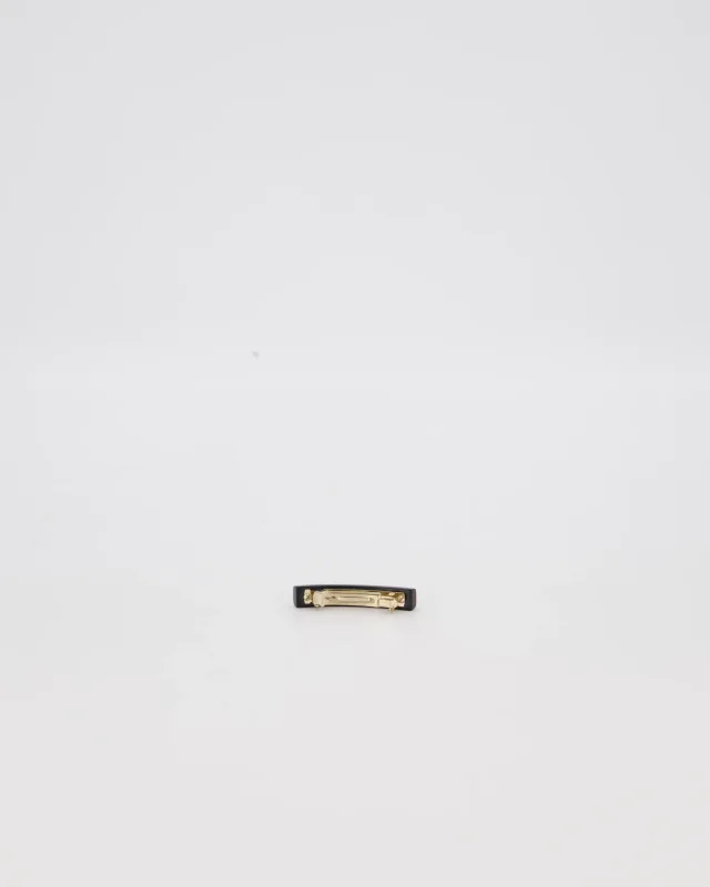Chanel Pink and Black Logo Hair Clip in Black from Sellier, photo 5 of 8
