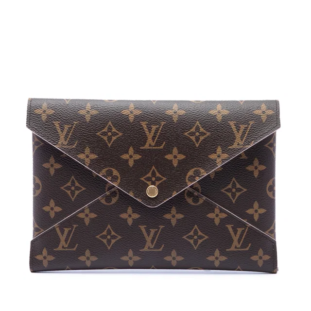 Brown Louis Vuitton Monogram Pochette Kirigami Set Clutch Bag in Brown Coated canvas from Designer Revival