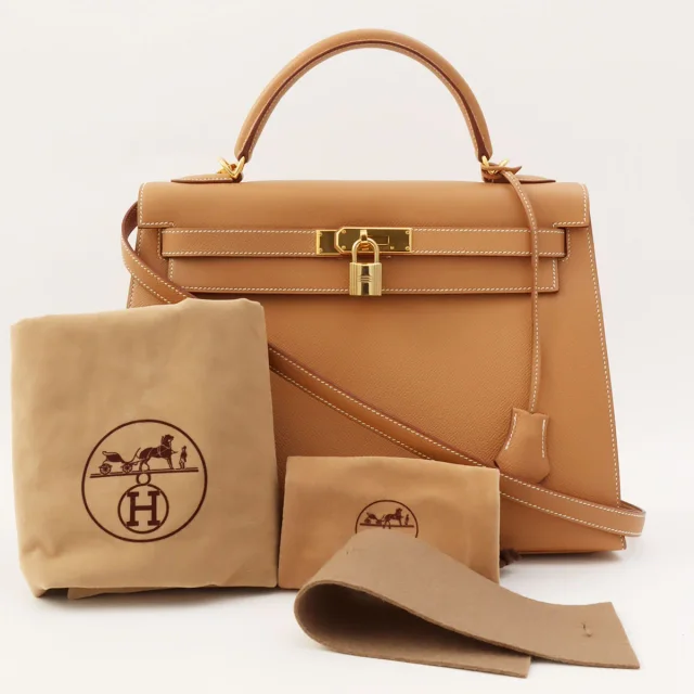 Hermès 2000年製 ケリー32 ナチュラル from VINTAGE QOO TOKYO, photo 16 of 16
