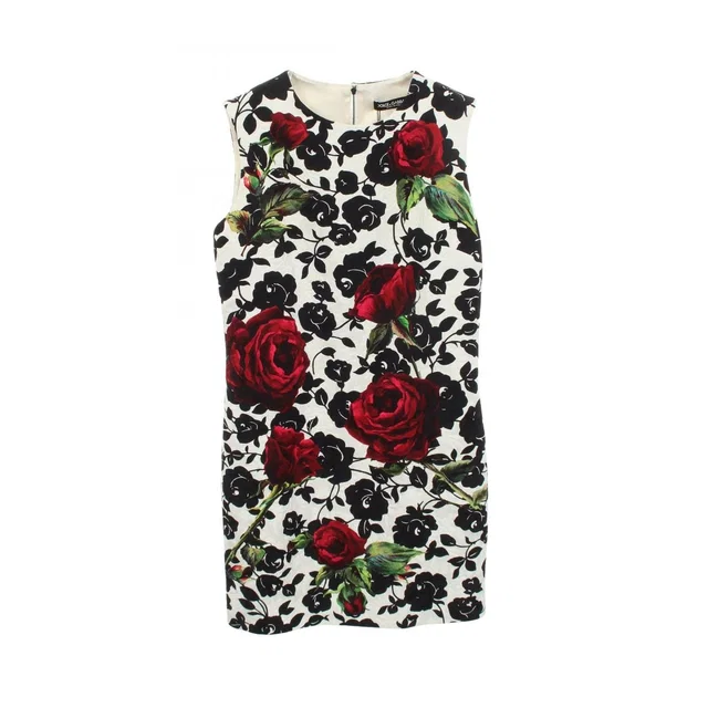 Dolce & Gabbana Dress Flower Sleeveless White Nylon in White Nylon from The Reluxe