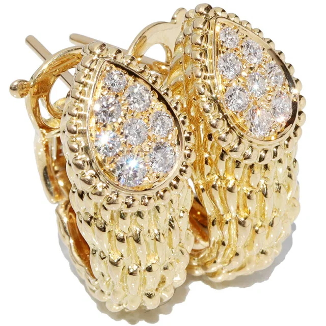 Boucheron Serpent Bohème Au750 Diamond Earrings in Crocodile from LuxUness