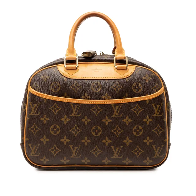 Brown Louis Vuitton Monogram Trouville Handbag in Brown Coated canvas from Designer Revival