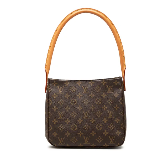 Brown Louis Vuitton Monogram Looping MM Shoulder Bag in Brown Coated canvas from Designer Revival