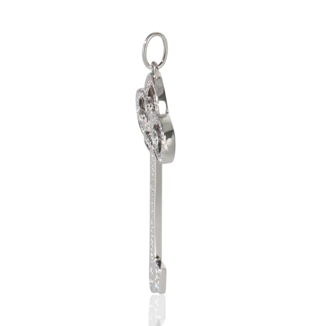 Tiffany & Co. Platinum Diamond Fleur De Lis Key Pendant 950 from HEWI, photo 2 of 2