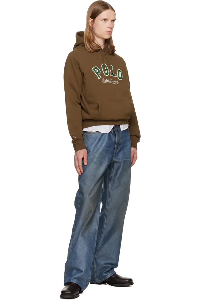 Polo Ralph Lauren Brown 'The RL Fleece' Western-Logo Hoodie, photo 4 of 4 from SSENSE