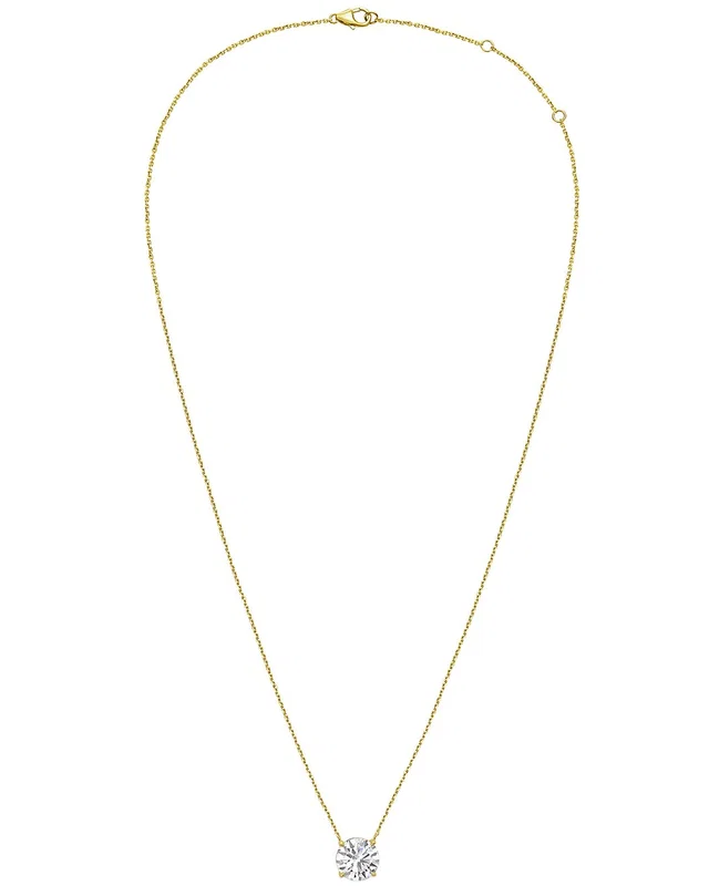 Diana M Lab Grown Diamonds Diana M. 14K 4.00 ct. tw. Lab-Grown Diamond Pendant Necklace, image 1 of 1 from Gilt