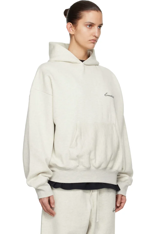 Fear of God ESSENTIALS Off-White Classic Hoodie, photo 2 of 4 from SSENSE