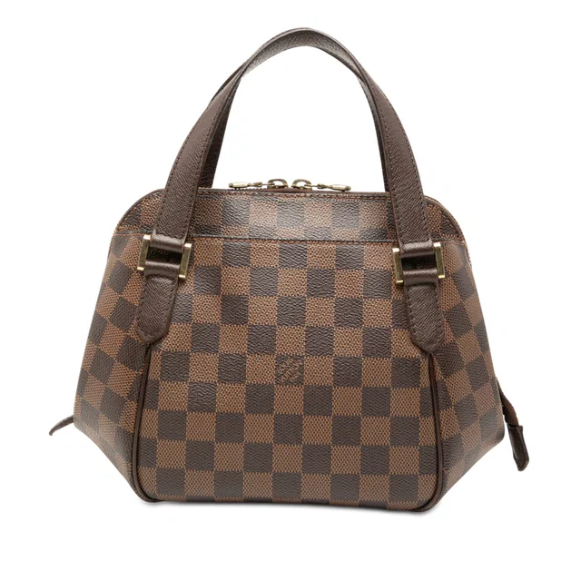 Brown Louis Vuitton Damier Ebene Belem PM Handbag in Brown Canvas from Designer Revival