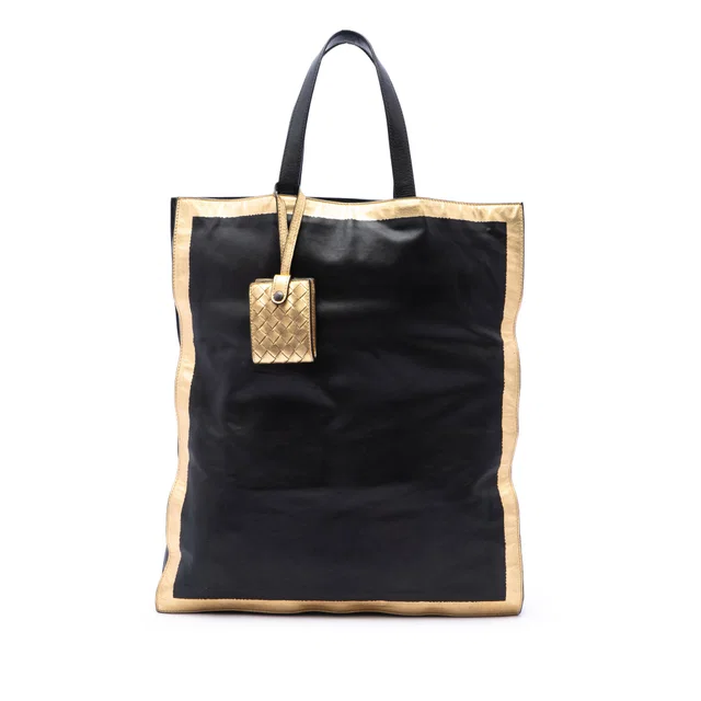Black Bottega Veneta Lambskin Tote in Black Lambskin from Designer Revival, photo 1 of 1