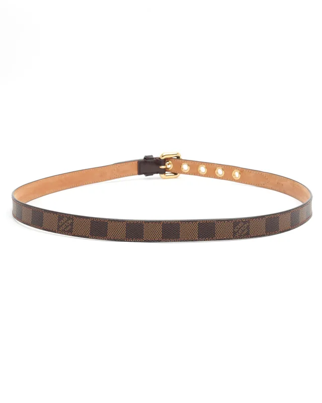 Louis Vuitton Damier Ebene Belt, Size 80 in Brown Canvas from A Retro Tale, photo 2 of 6