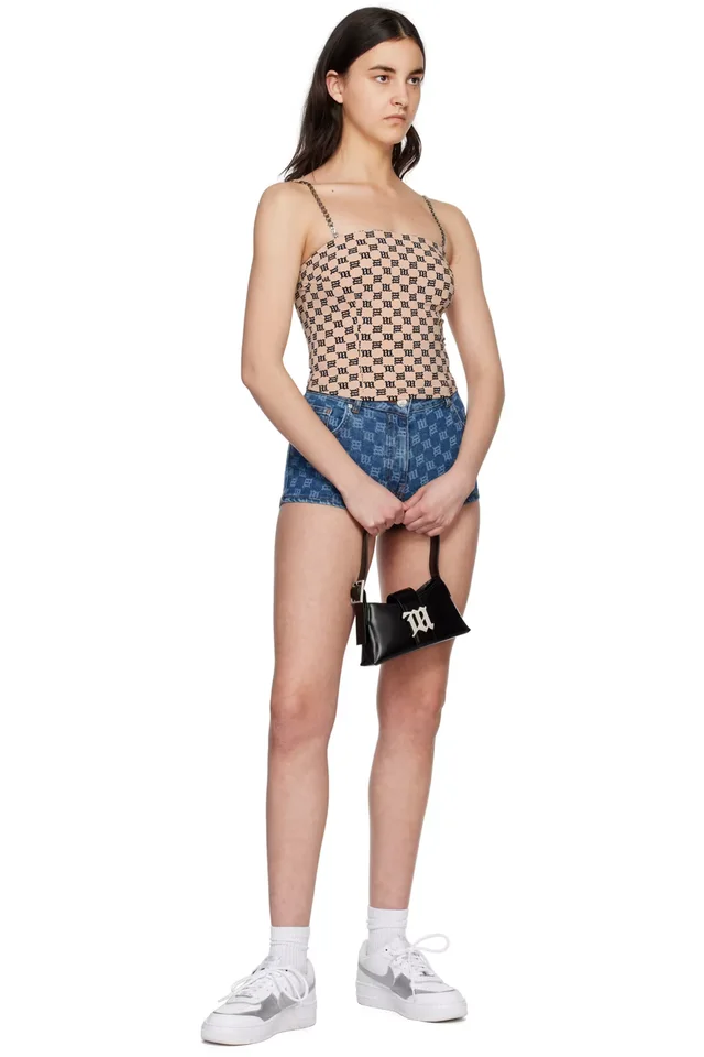 MISBHV Beige Monogram Tank Top, photo 4 of 4 from SSENSE