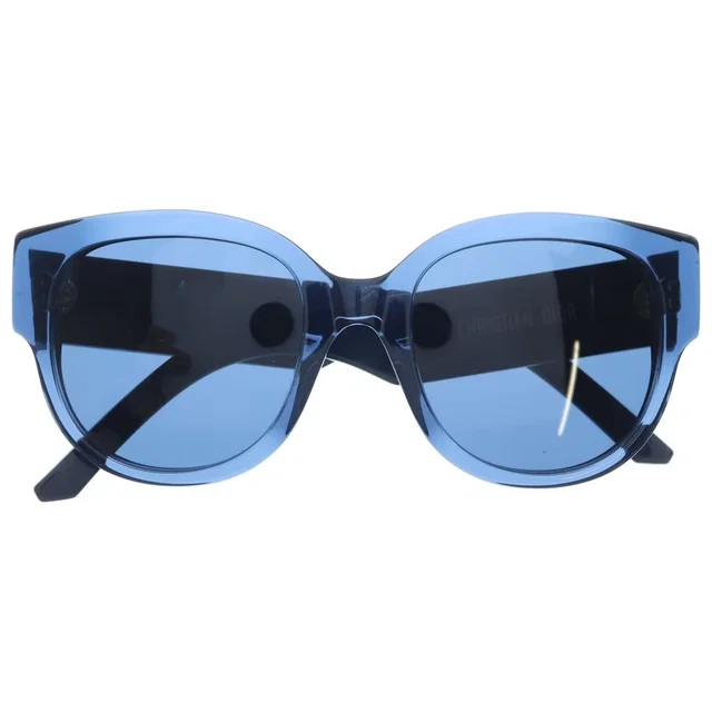 Dior Wildior BU Butterfly Temple Logo Sunglasses Eyewear Navy in Navy from The Reluxe
