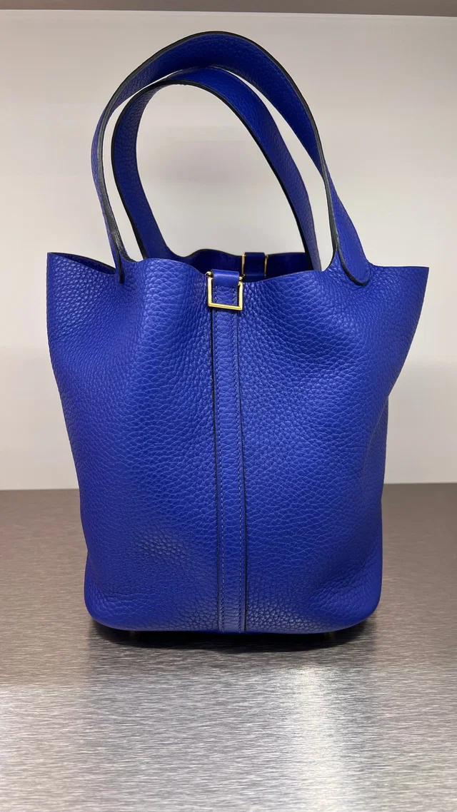 Hermès Picotin 22 Blue Electric Clemence GHW in Blue Clemence leather from Luxury Promise