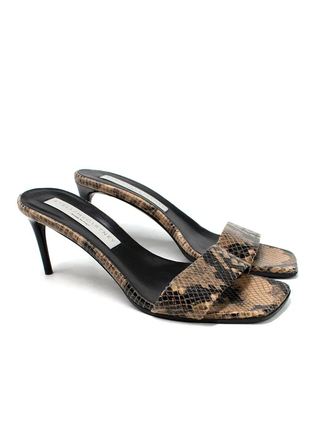 Stella McCartney Faux Snakeskin Mules in Leather from HEWI