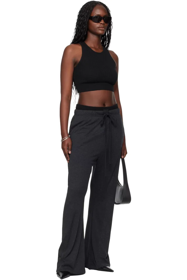 Fear of God ESSENTIALS Black Holiday Waffle Sport Tank Top, photo 4 of 4 from SSENSE