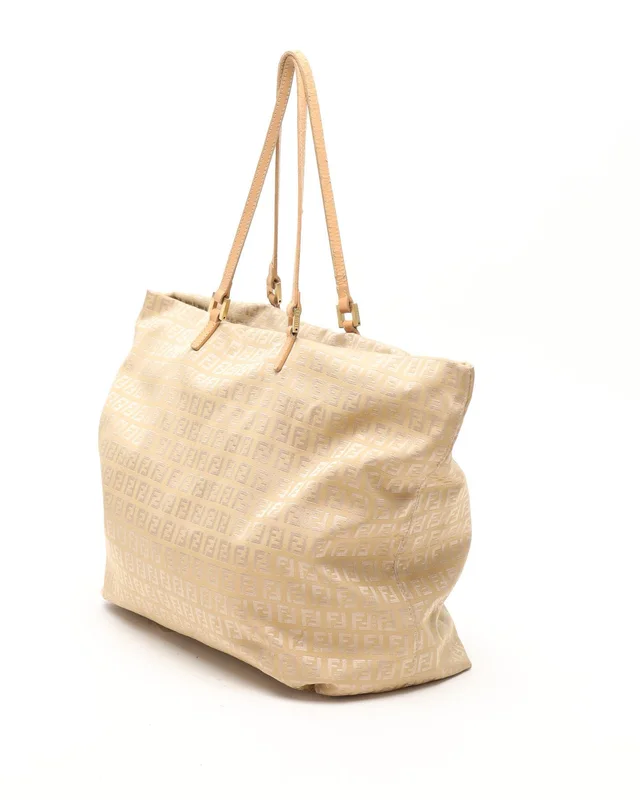 Fendi Zucchino Roll Tote Bag in Canvas from A Retro Tale, photo 2 of 12