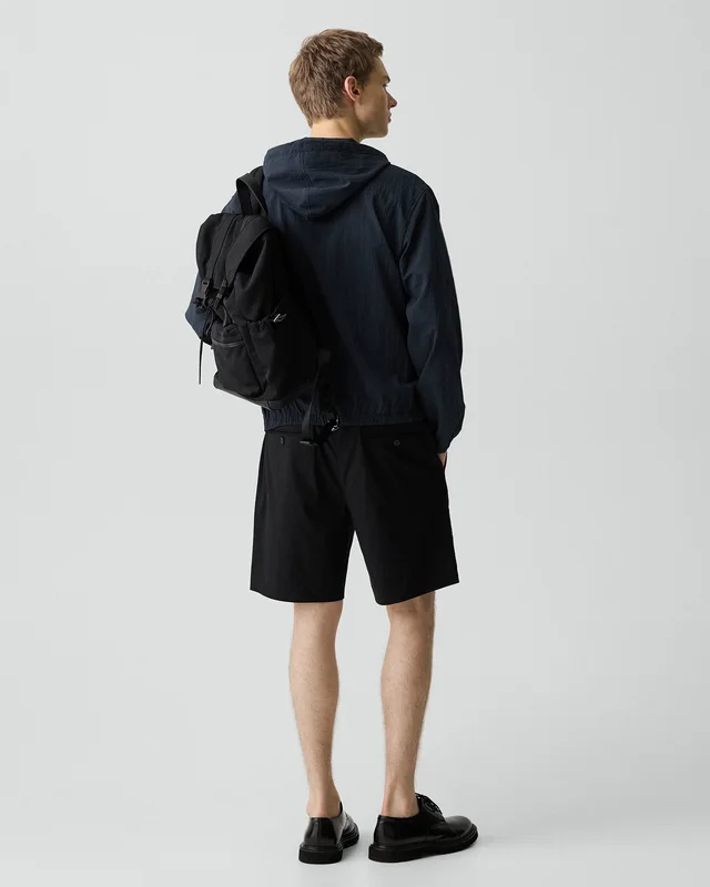 Theory Standard Short in Good Linen in BLACK 62% Linen, 36% Viscose, 2% Elastane, photo 3 of 7 from Theory