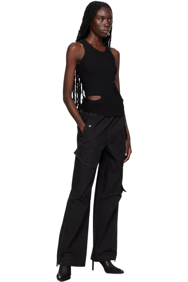 Dion Lee Black Slit Tank Top, photo 4 of 4 from SSENSE