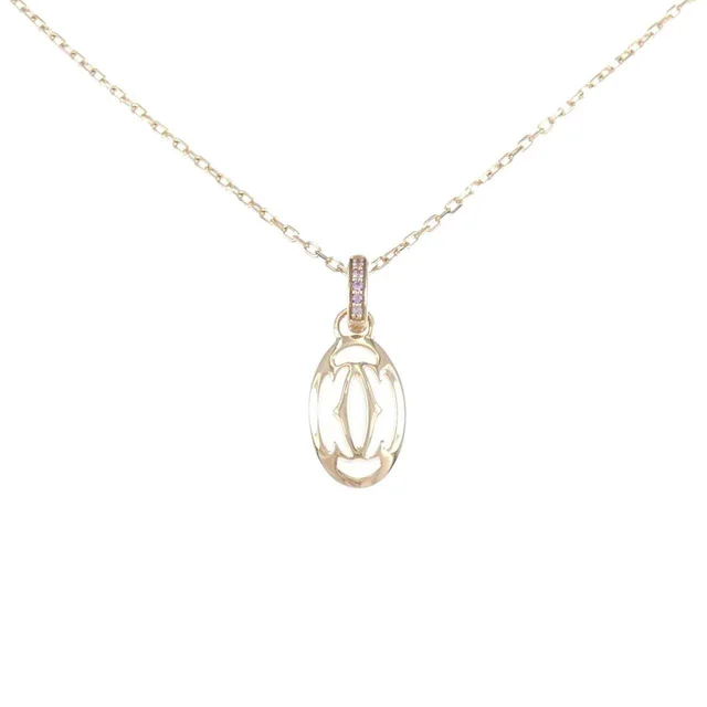 Cartier Logo 750 Pink Gold Necklace in Pink from LuxUness