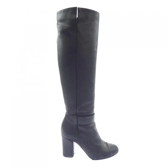 Chanel Long Boots Black in Black from The Reluxe