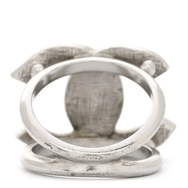 Chanel Metal Crystal Palais Garnier Ring 52 6 Silver in Silver from FASHIONPHILE, photo 3 of 4