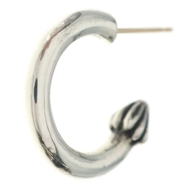 Chrome Hearts Hoop Plain Earrings Silver in Silver from The Reluxe