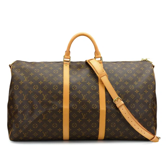 Louis Vuitton Monogram Keepall Bandouliere 60 Luggage Brown M41412 in Brown Coated canvas from Luxury Promise