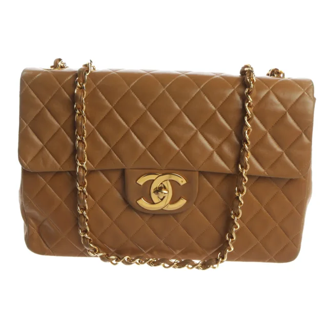 Chanel Classic Flap 11.12 Jumbo Schultertasche Braun from Buddy And Selly