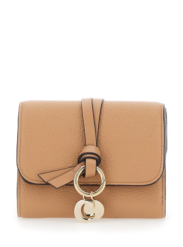 Chloé Leather Tri-Fold Wallet — Beige in Beige Leather from HEWI