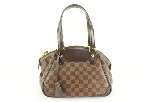 Louis Vuitton Discontinued Damier Ebene Verona PM Bowler Shoulder Bag in Brown Canvas from Bagriculture