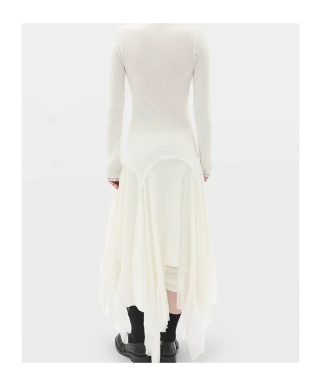 Ann Demeulemeester Tessie Serafino ruffled asymmetric dress, photo 4 of 6 from SENSER