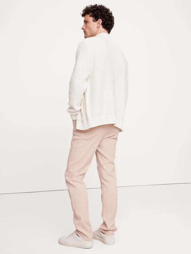 Banana Republic Slim Linen-Cotton Traveler Pant in Pink, photo 2 of 4 from Banana Republic (US)