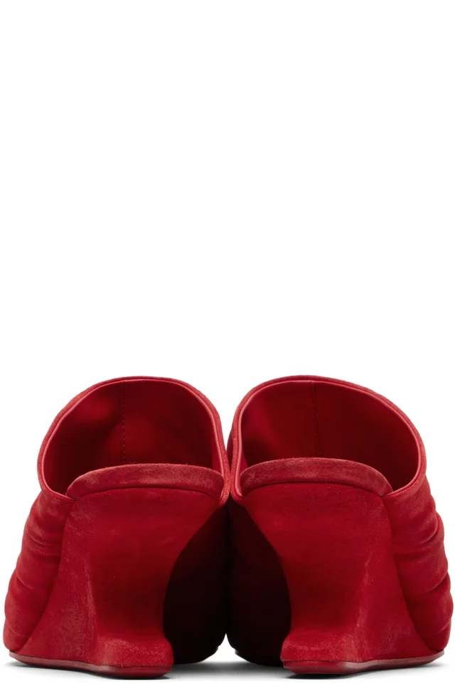 Rick Owens Red Temple Cantilever 6 Sharp Sabot Heels, photo 2 of 5 from SSENSE