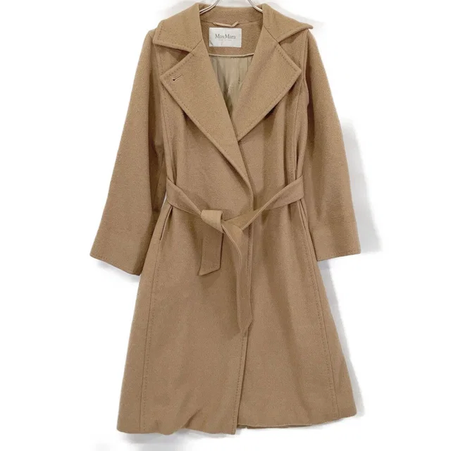Max Mara Beige Cashmere Blend Chesterfield 38 Jacket in Beige Cashmere from The Reluxe