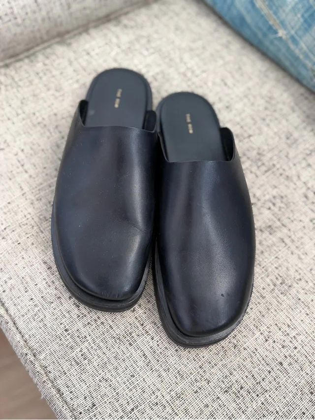 The Row Sabot Black Leather Mule, 38 in black Leather from Poshmark